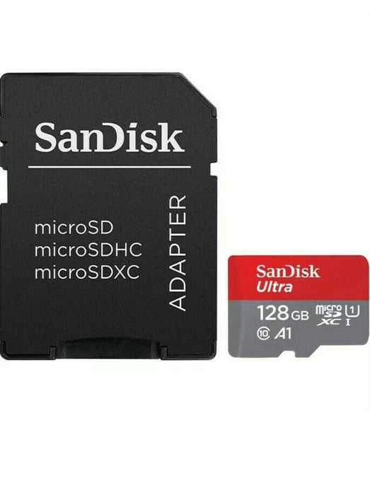 Genuine SanDisk 128Gb Micro SD SDHC memory card class10, 100 Mb/s FREE adapter