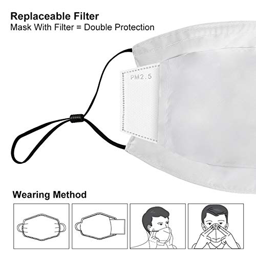 REUSABLE WASHABLE FACE MASK WITH FILTER ADJUSTABLE NOSE CLIP Black colour