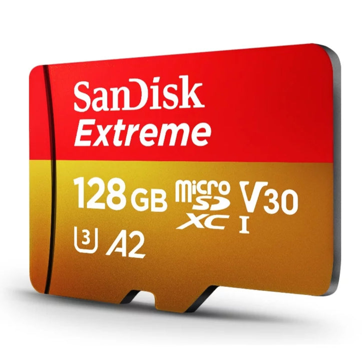 SanDisk Extreme Micro SD micro SD Card Mini 128 GB High Speed U3 V30/ Card Adapter