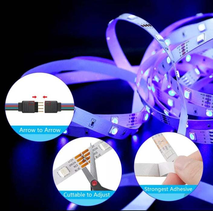 30m (3x10m rolls ) LED Strip Lights Full Kit 5050 with bluetooth